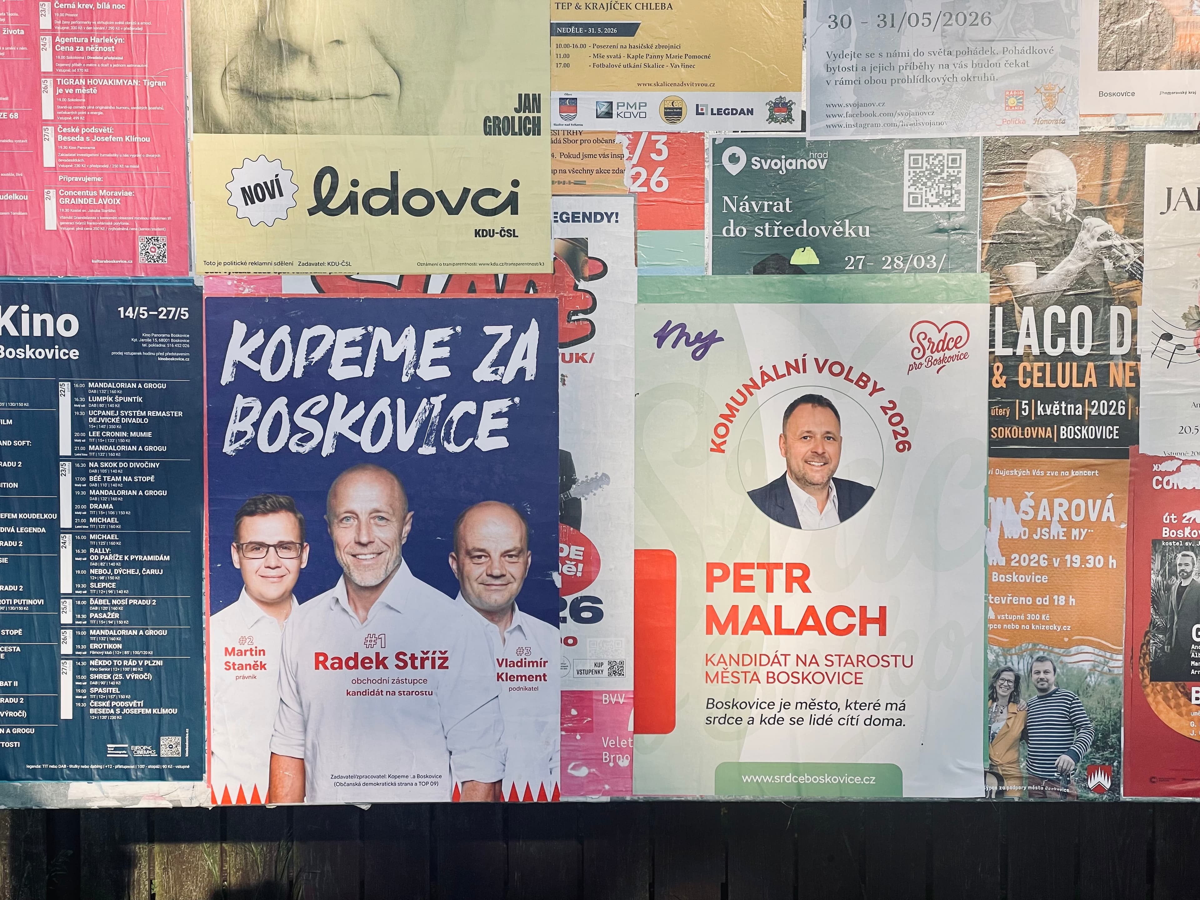 Kampaň na boskovických plakátovacích plochách